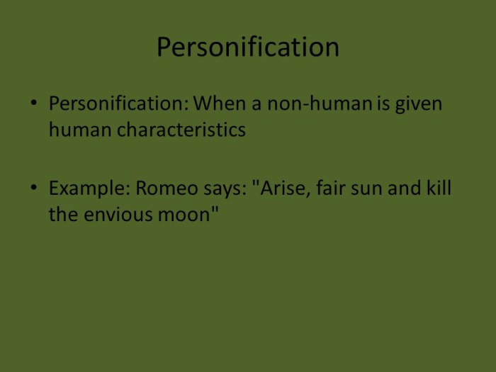 Personification in romeo's final speech