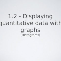 Lesson 1.5 displaying quantitative data histograms